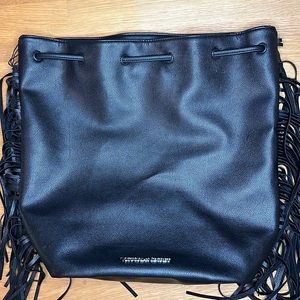 VICTORIA SECRET Vegan Fringe Bag Backpack Used